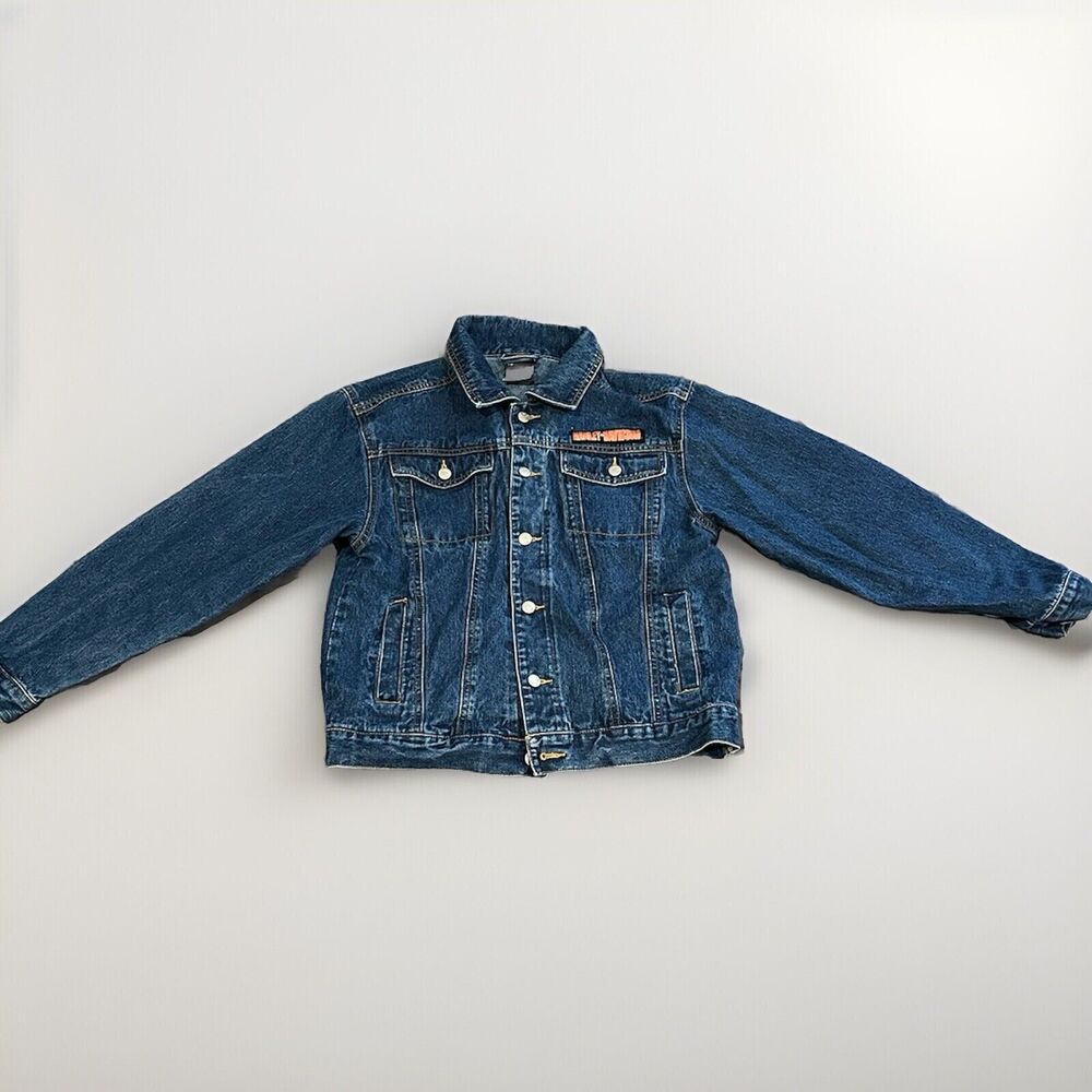 Vintage Harley Davidson Denim Jacket Girl's Medium 12/14 Blue